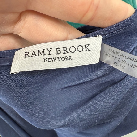 RAMY BROOK Isadora Halter Racerback Top Spring in Navy Blue - Picture 5 of 7